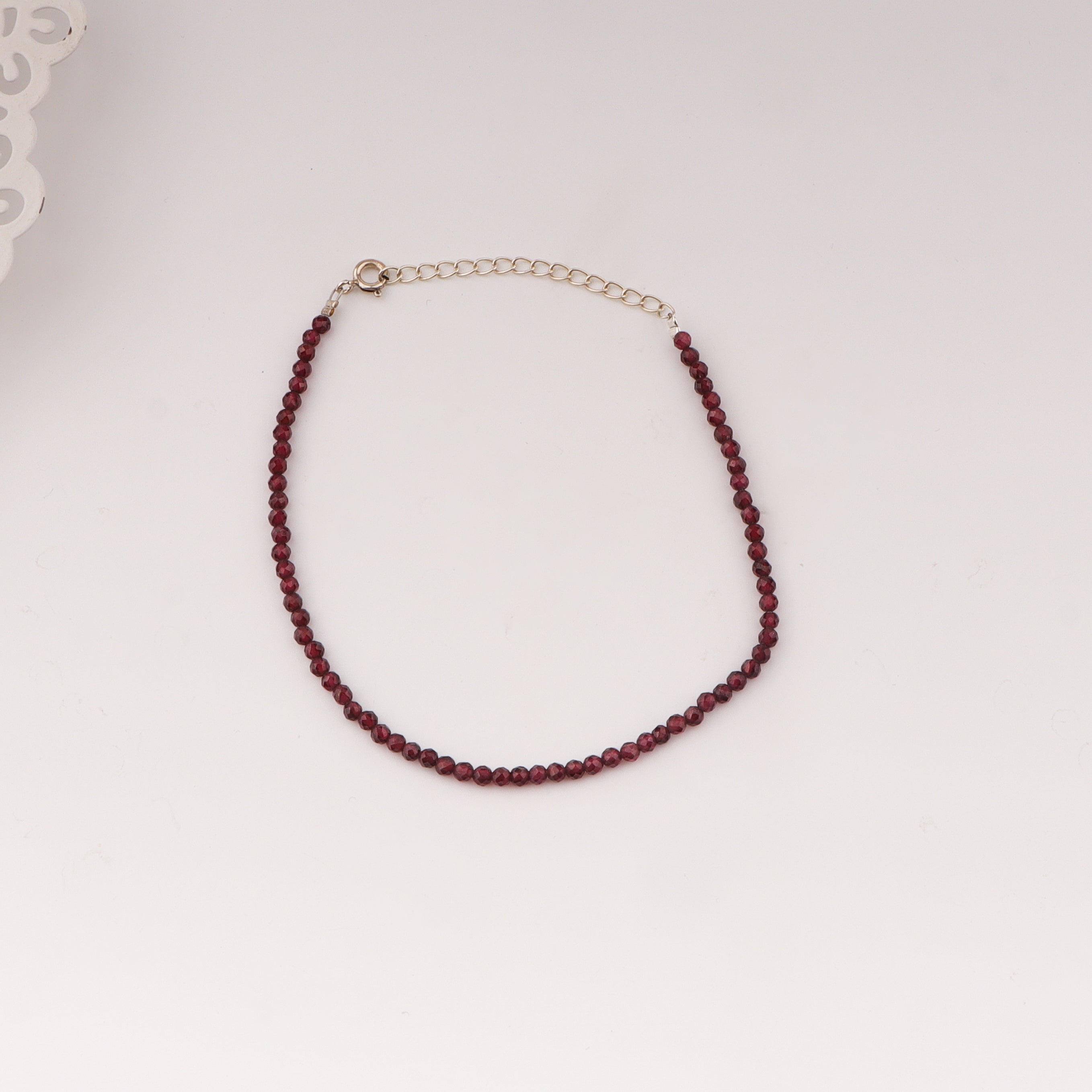 Anklet with garnets