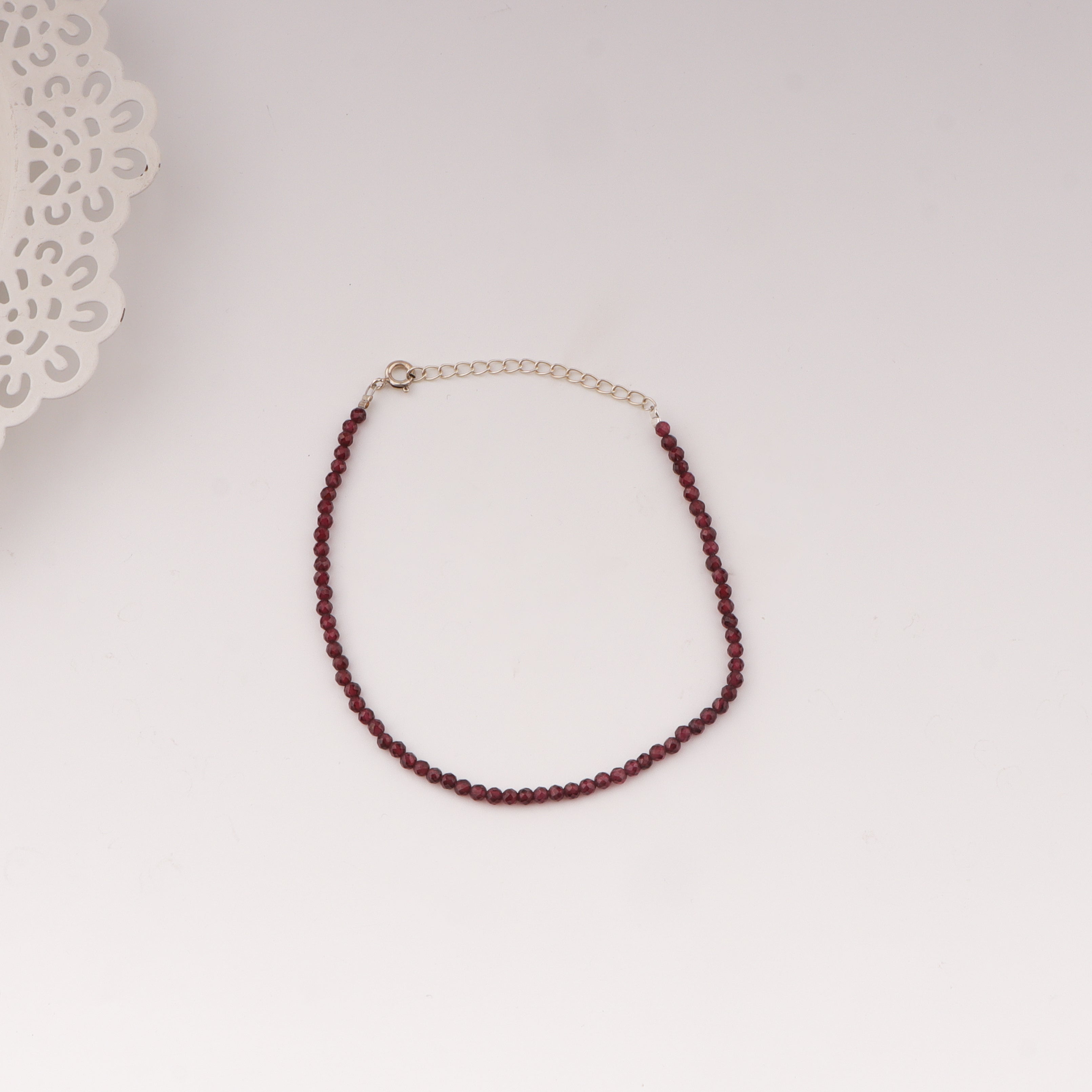 Anklet with garnets