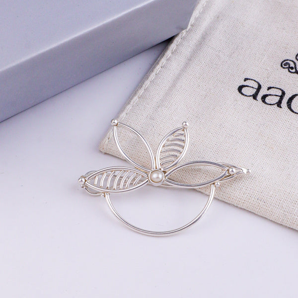 Pearl Flower Hairpin | 92.5 Sterling Silver