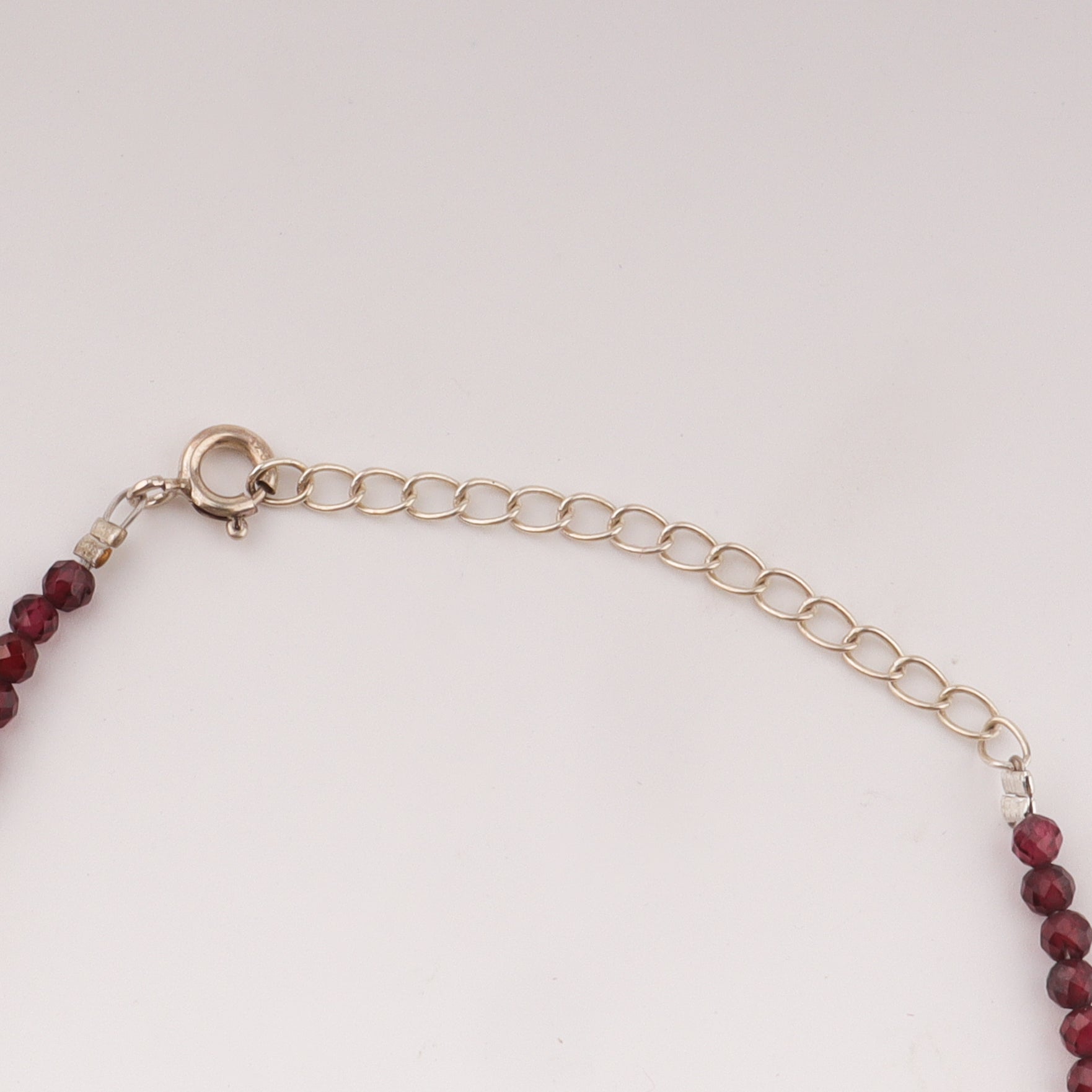 Anklet with garnets