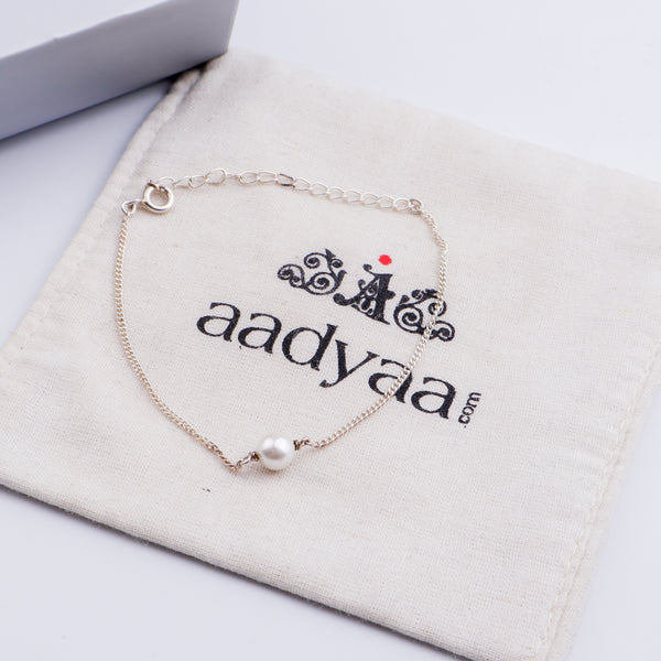 Classic Single Pearl Bracelet | 92.5 Sterling Silver