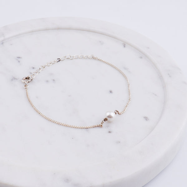 Classic Single Pearl Bracelet | 92.5 Sterling Silver