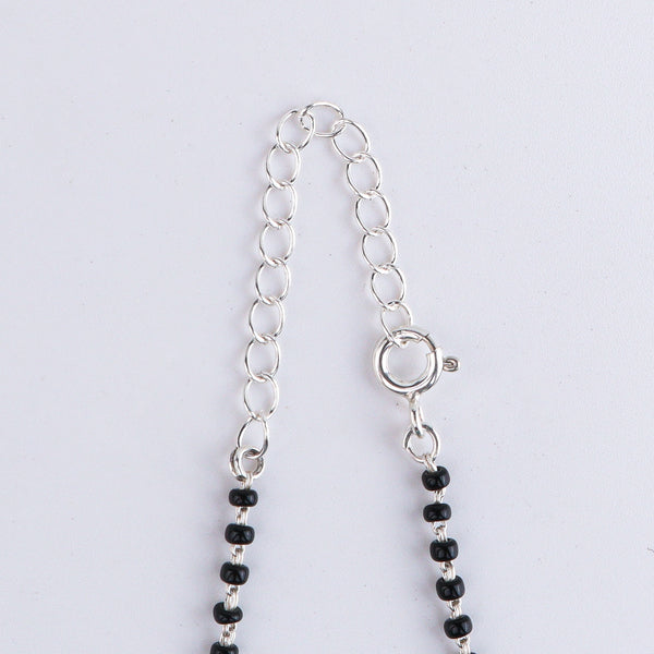 Multicolor Ganthan Silver Mangalsutra (Project Handmade)