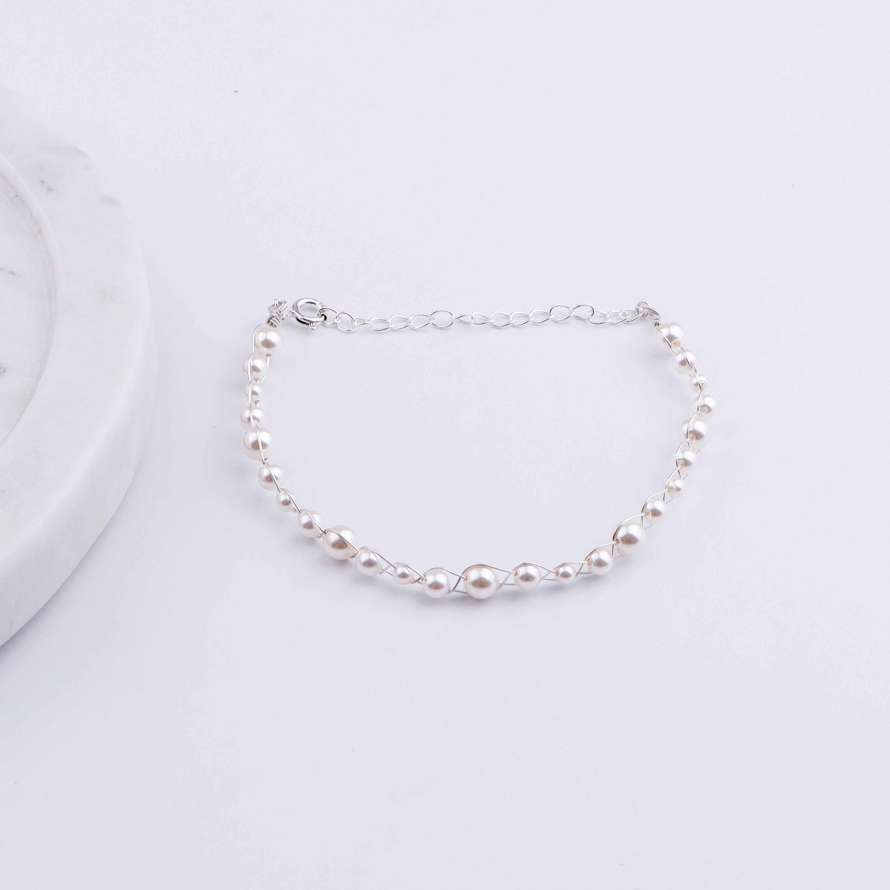 Pearl Wire Wrapped Bracelet