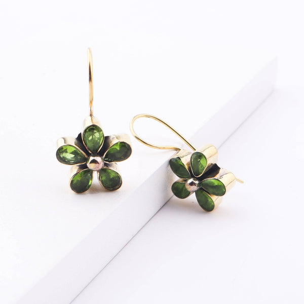 Close-up of Brass Fashion Earrings showcasing intricate detailing, textured elements, and fine craftsmanship
