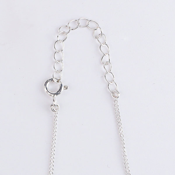 Coral & Black Spinel Silver Chain Mangalsutra (Project Handmade)
