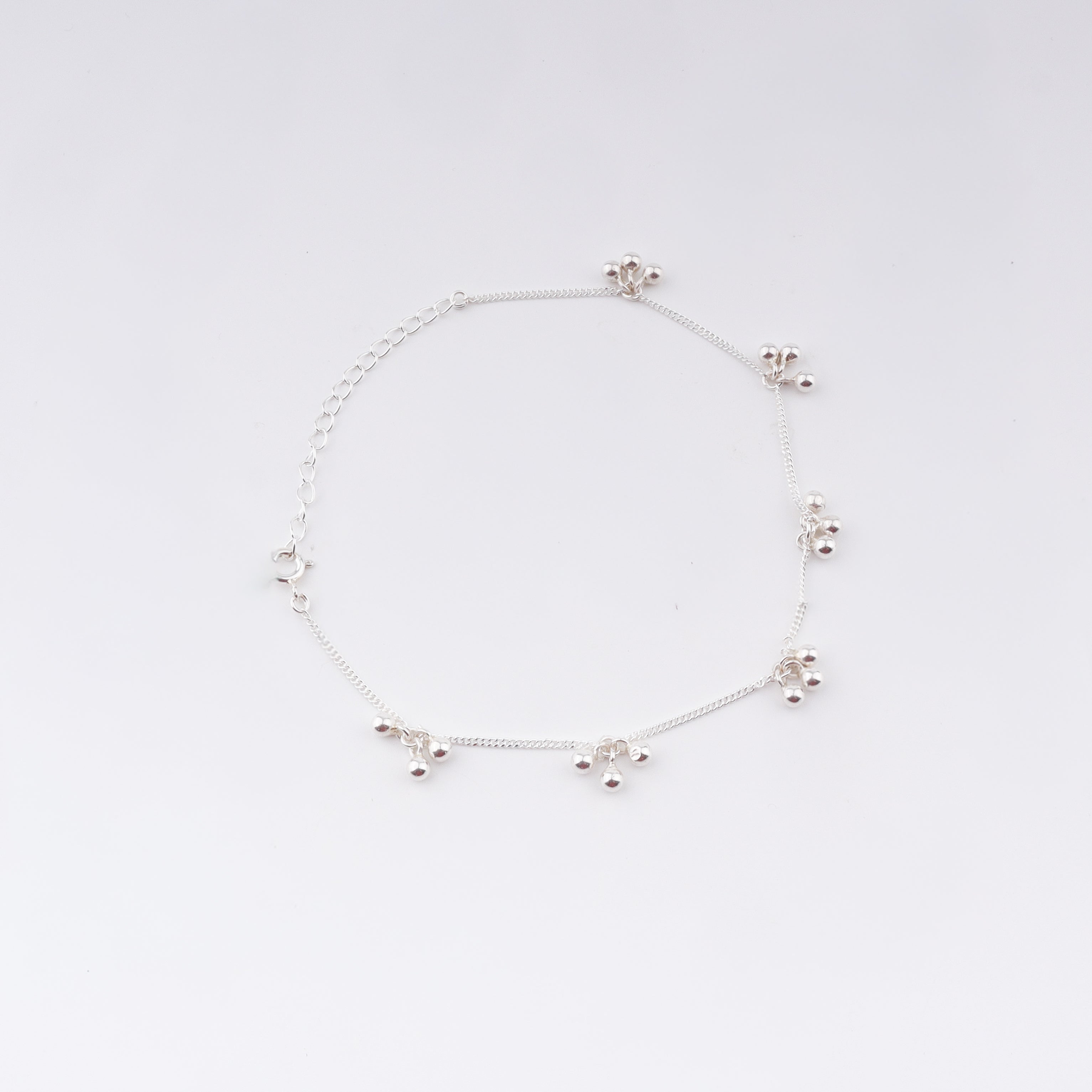 Silver Ghungroo Bunch Anklet