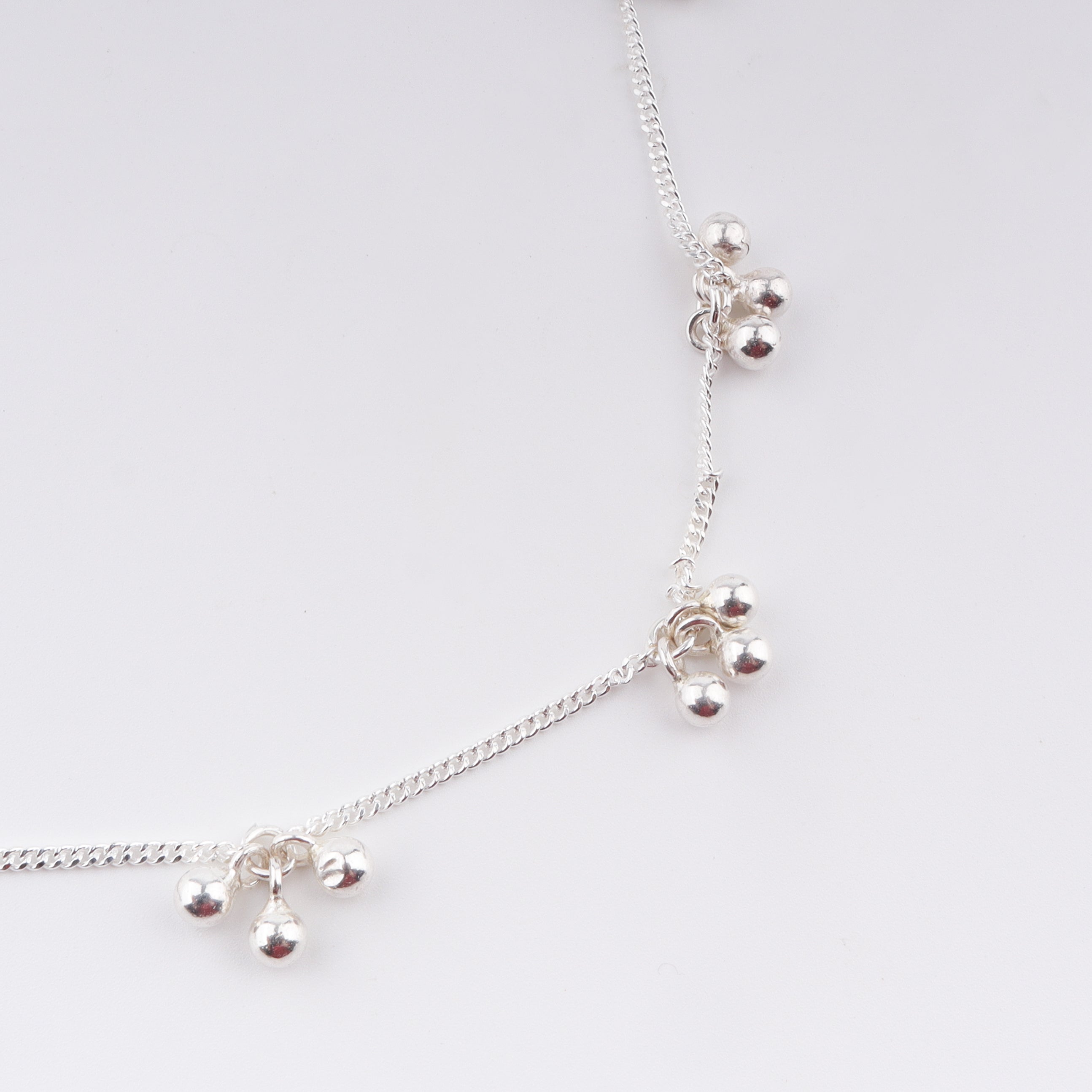 Silver Ghungroo Bunch Anklet