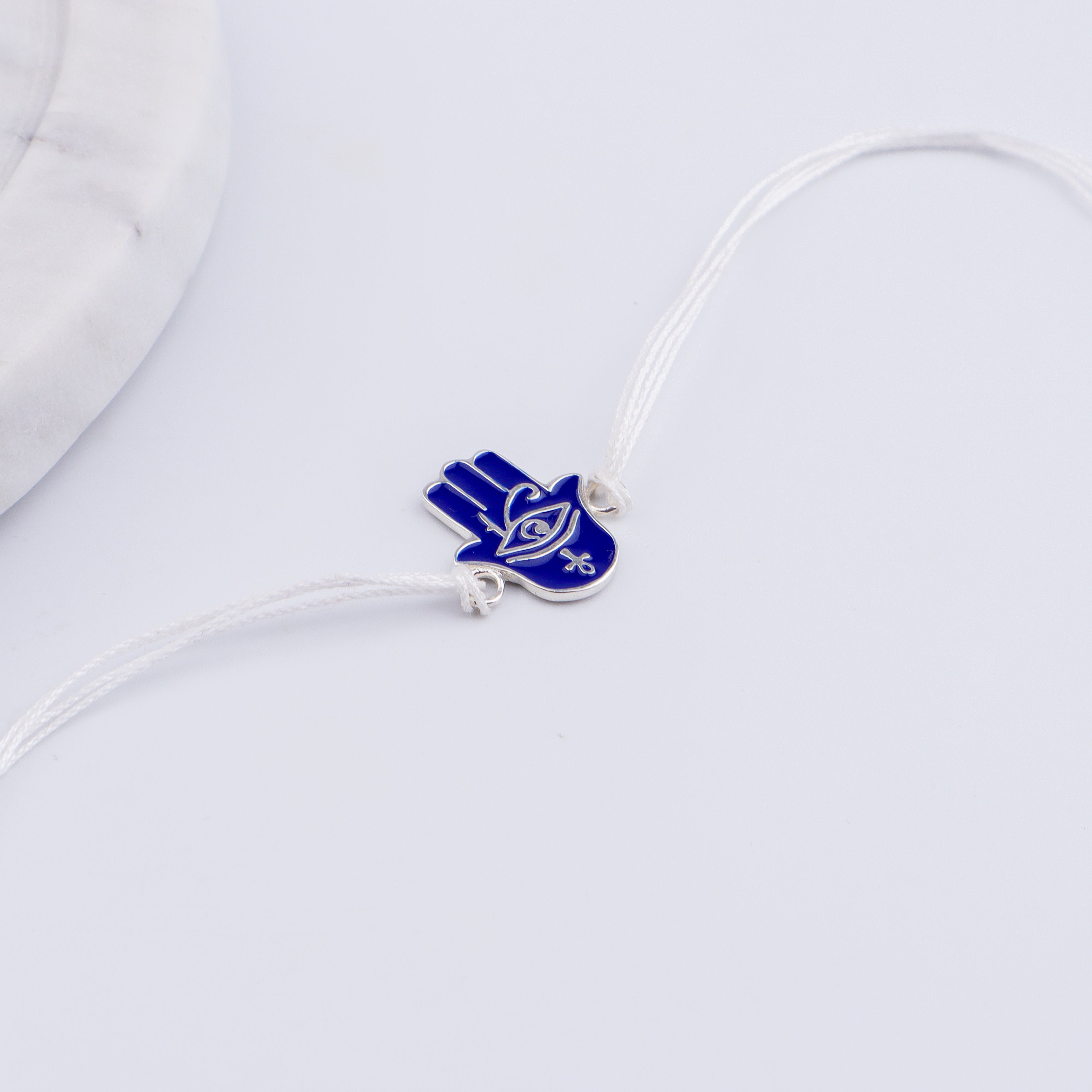 Hamsa Hand Silver Rakhi