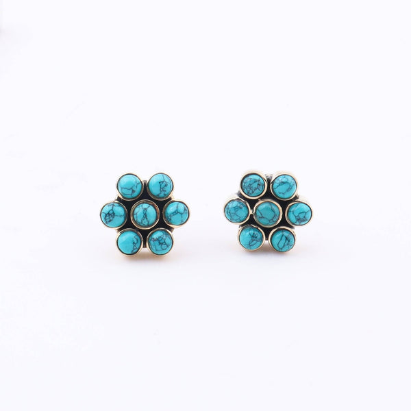 Close-up of Brass Fashion Earrings highlighting intricate detailing, textured design, and fine craftsmanship