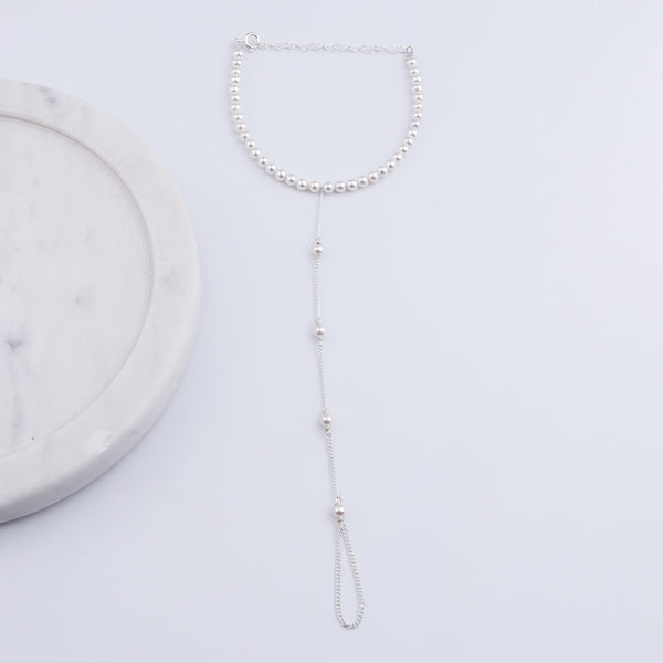 Elegant Pearl Hand Chain Bracelet