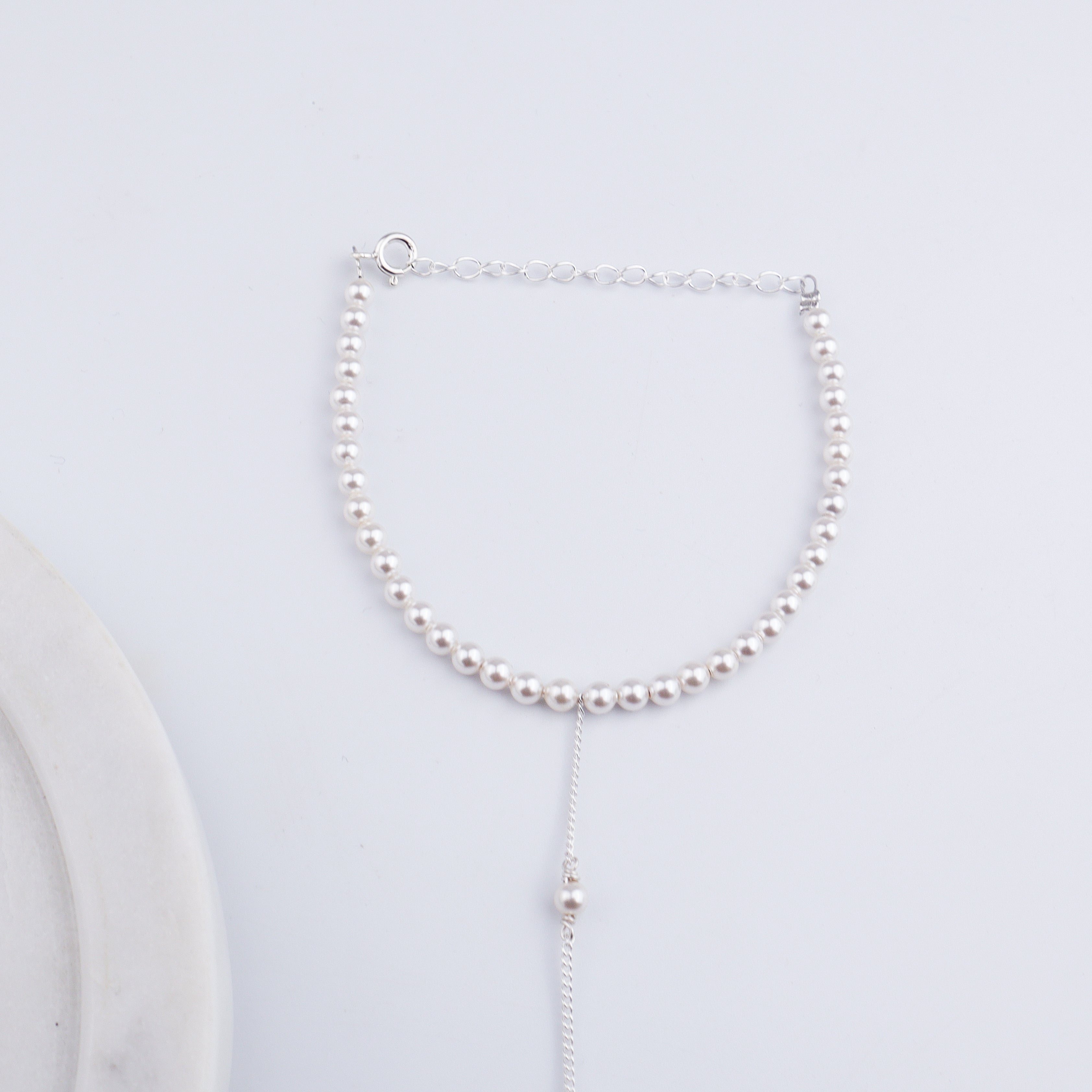 Elegant Pearl Hand Chain Bracelet