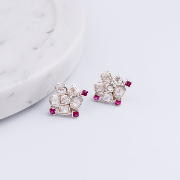 Polki Choker Silver Set (Moissanite)