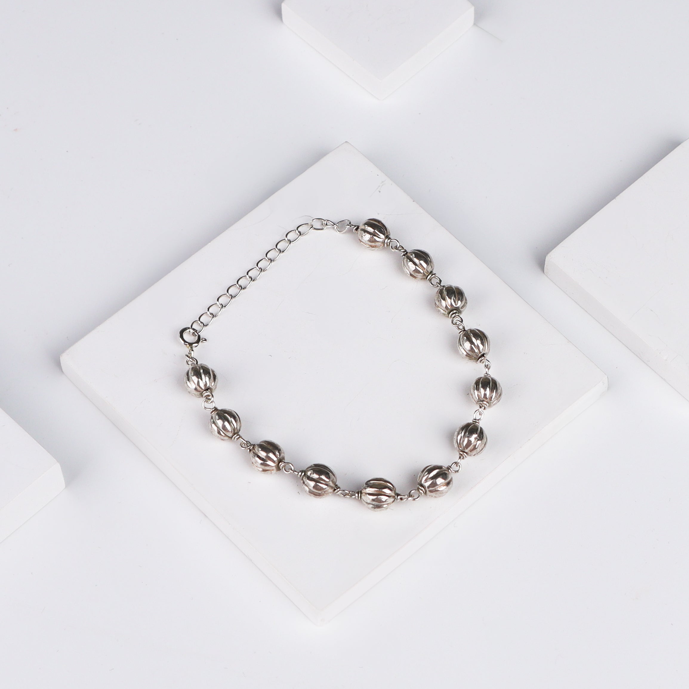 Silver Textured Ganthan Bracelet