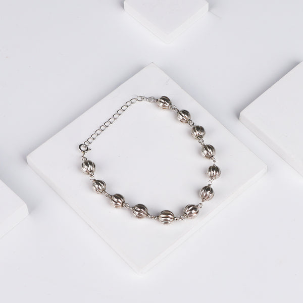Silver Textured Ganthan Bracelet
