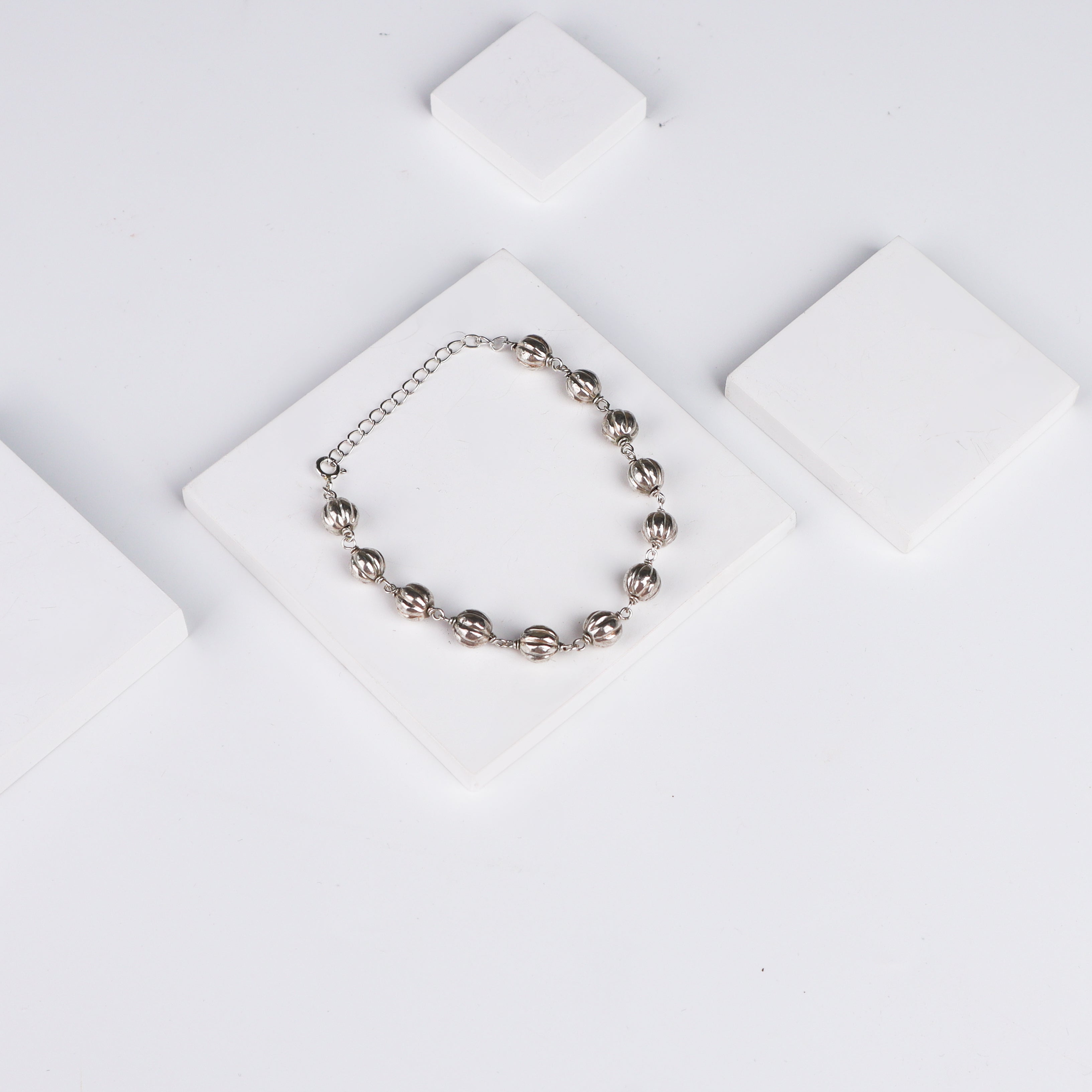 Silver Textured Ganthan Bracelet