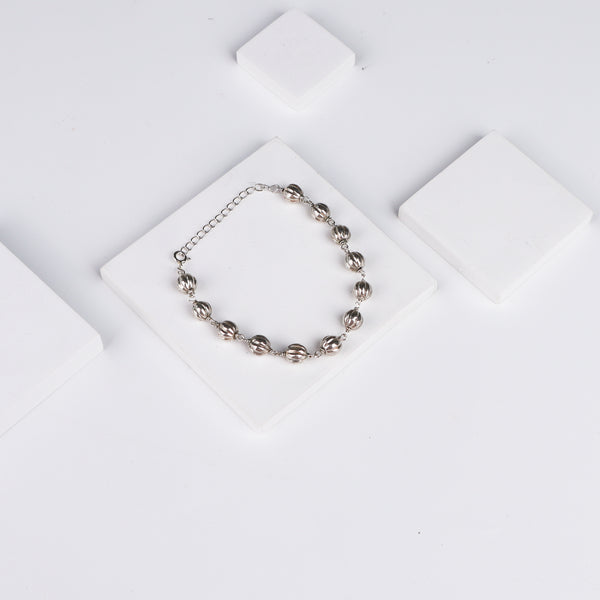 Silver Textured Ganthan Bracelet
