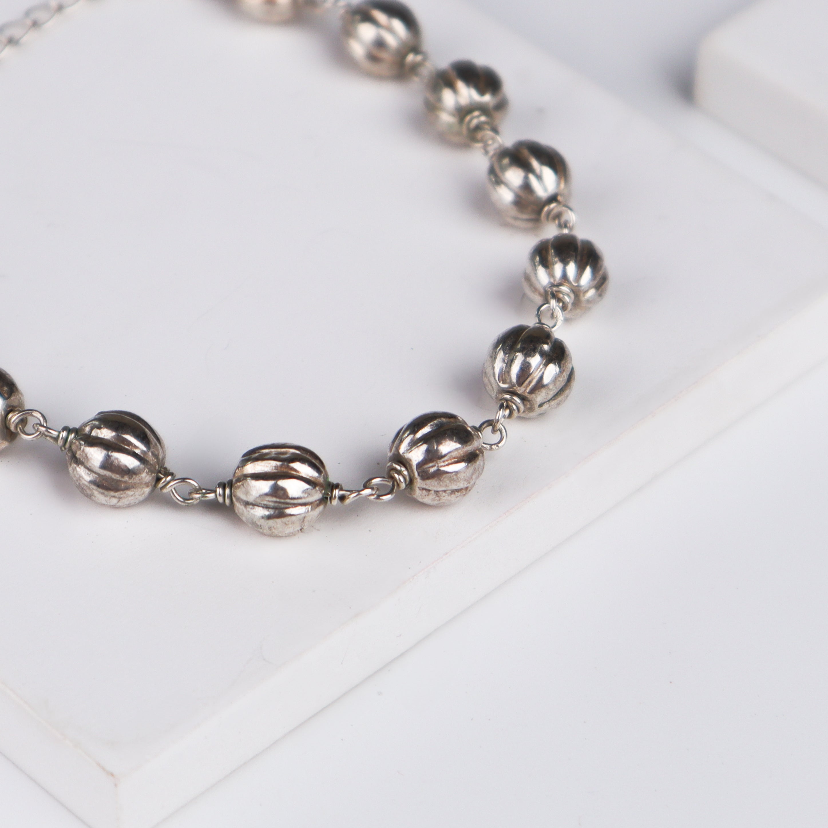 Silver Textured Ganthan Bracelet
