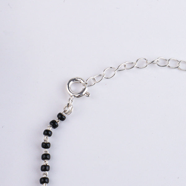 Pearl Wrapped Silver Mangalsutra Bracelet (Project Handmade)