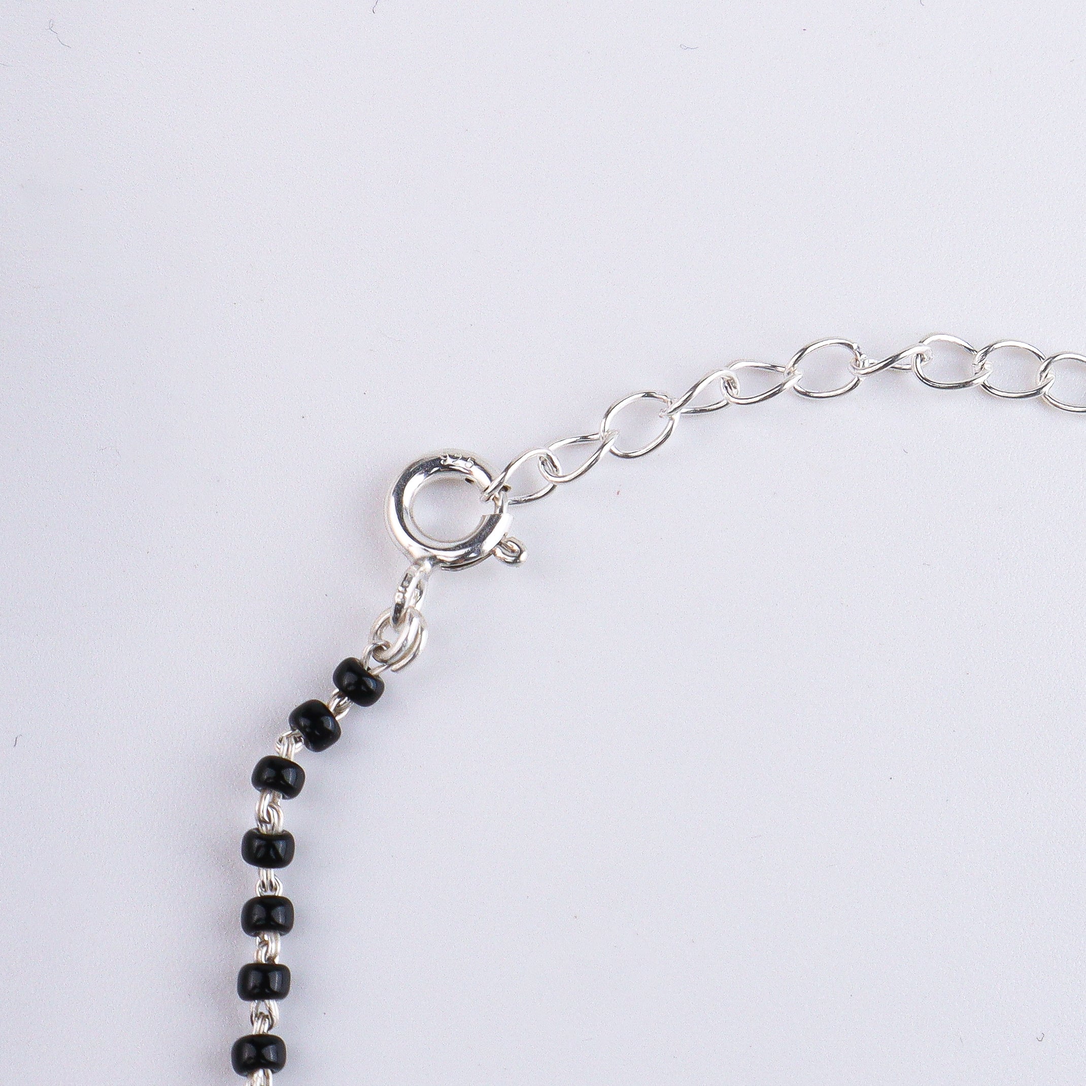 Pearl Wrapped Silver Mangalsutra Bracelet (Project Handmade)
