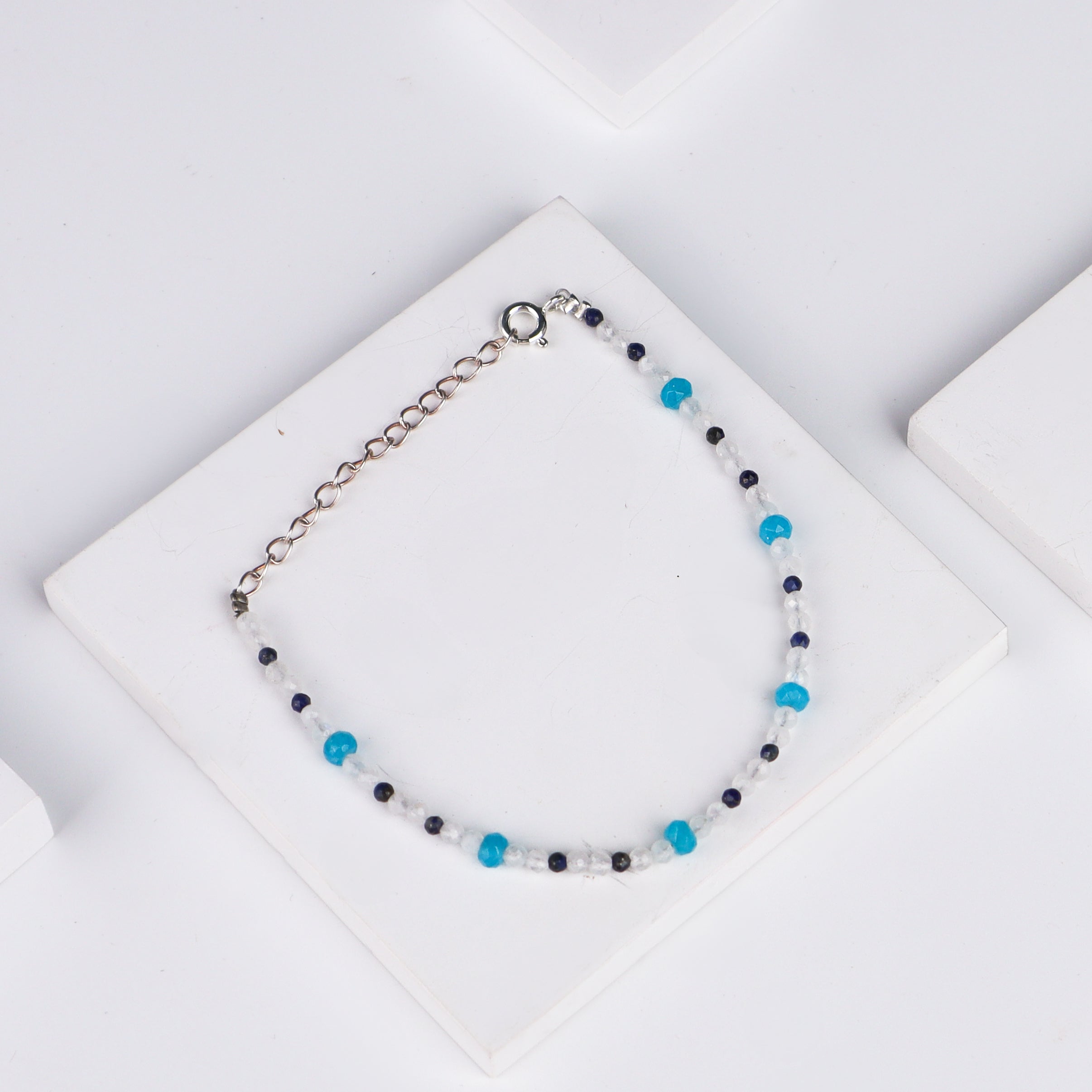 Dainty Silver Evil Eye Bracelet
