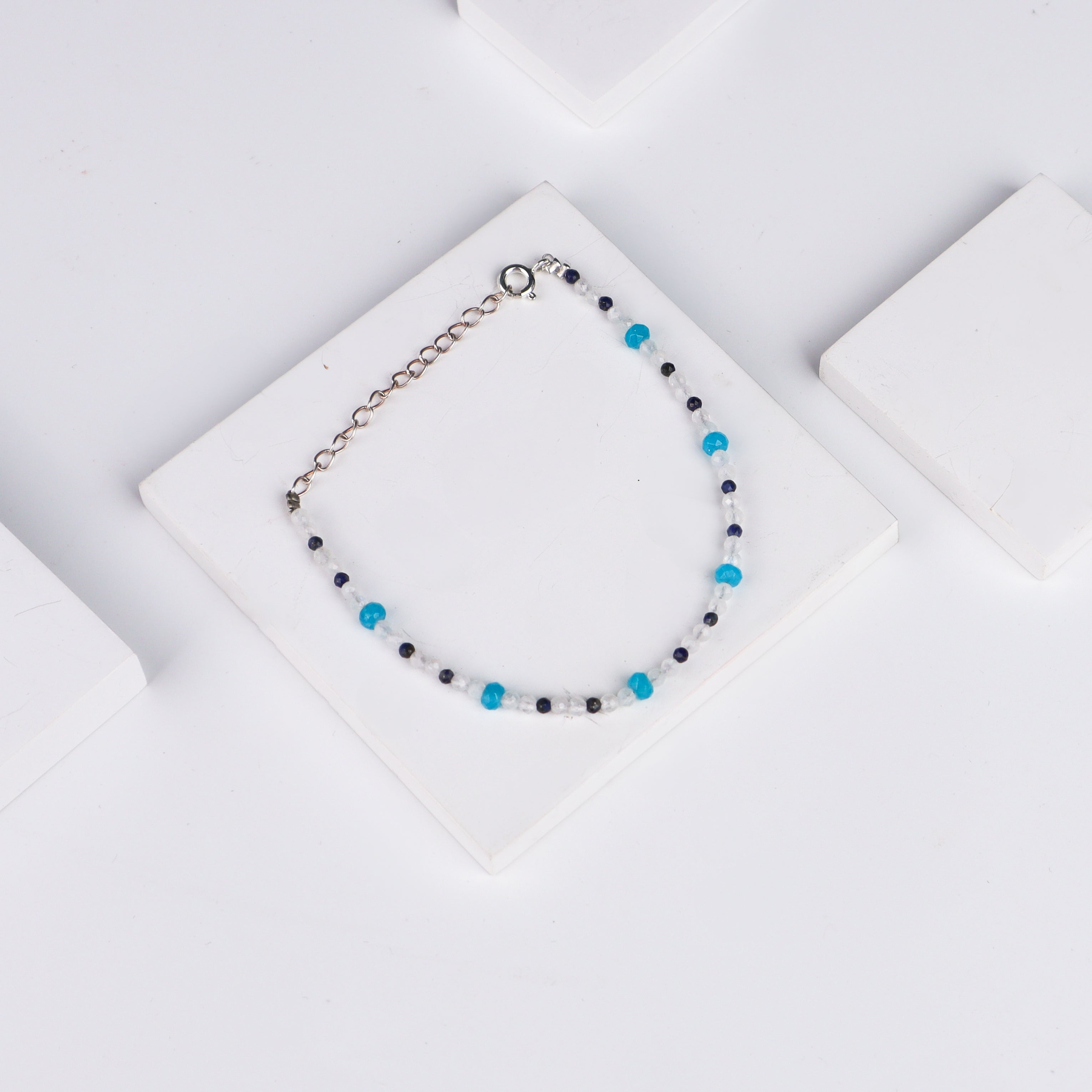 Dainty Silver Evil Eye Bracelet