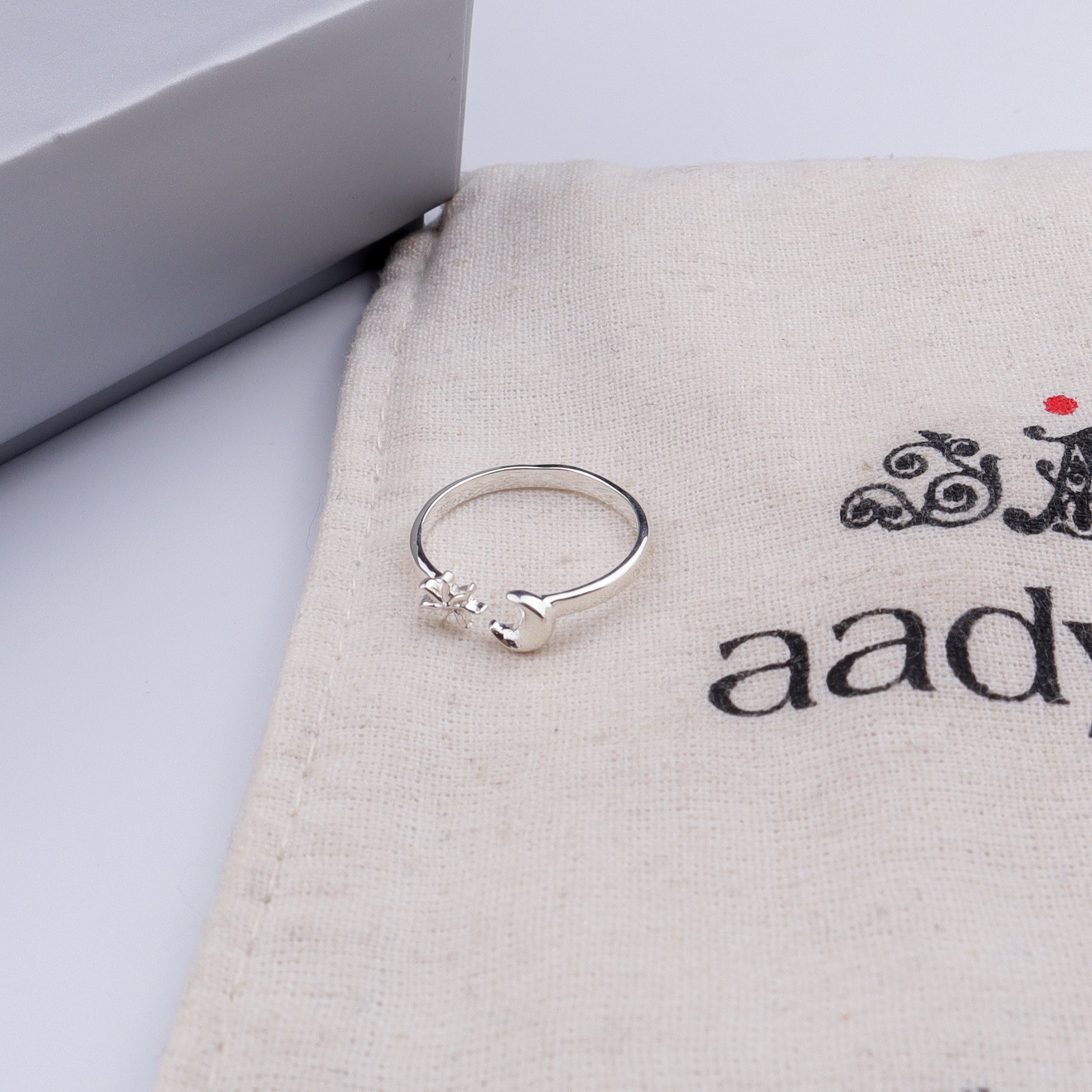 Sun & Moon Silver Tiny Ring