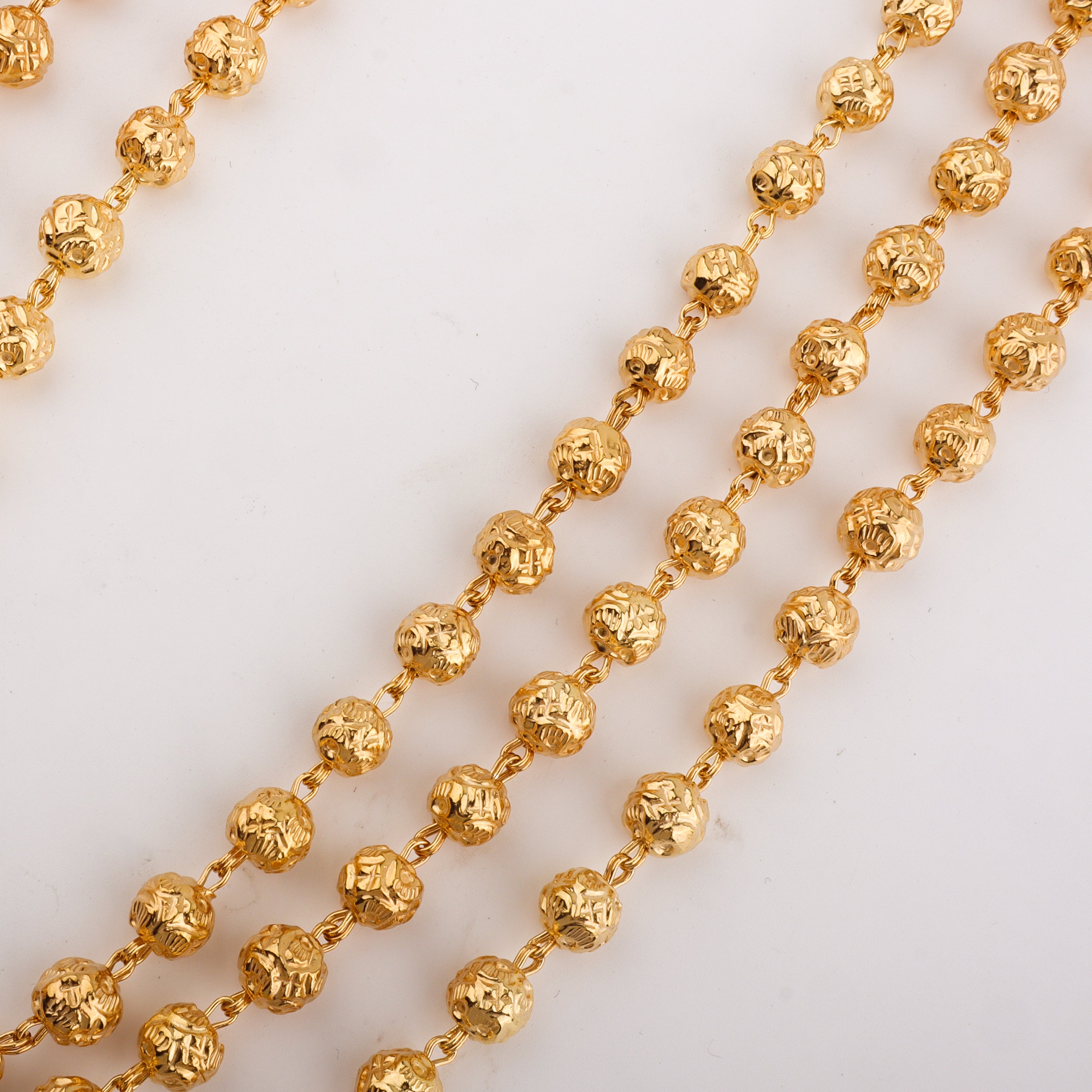 Gold 3 layer mohan maal necklace | 92.5 Silver | 22K Gold Plated