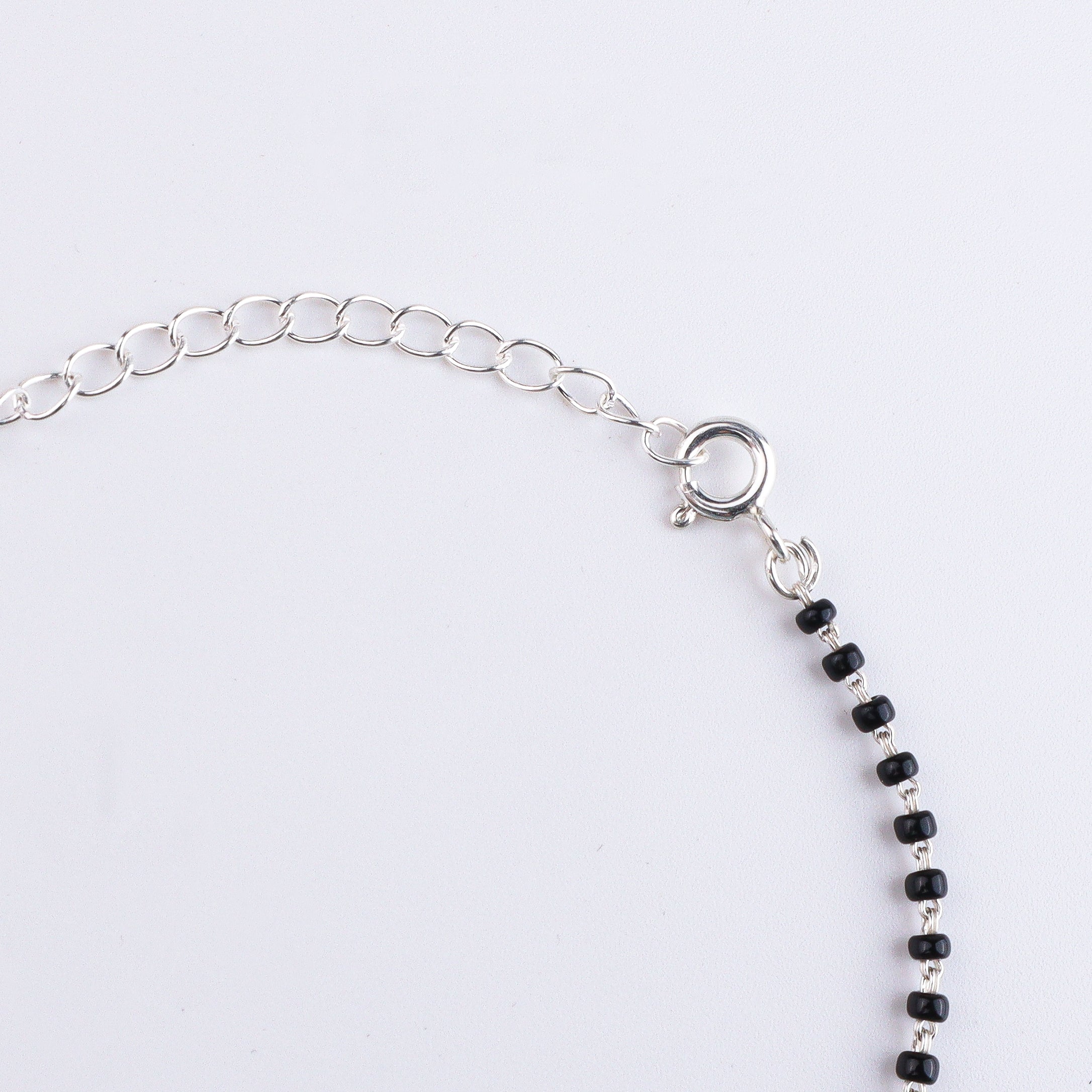 Multicolor Stone Ganthan Silver Mangalsutra Bracelet (Project Handmade)