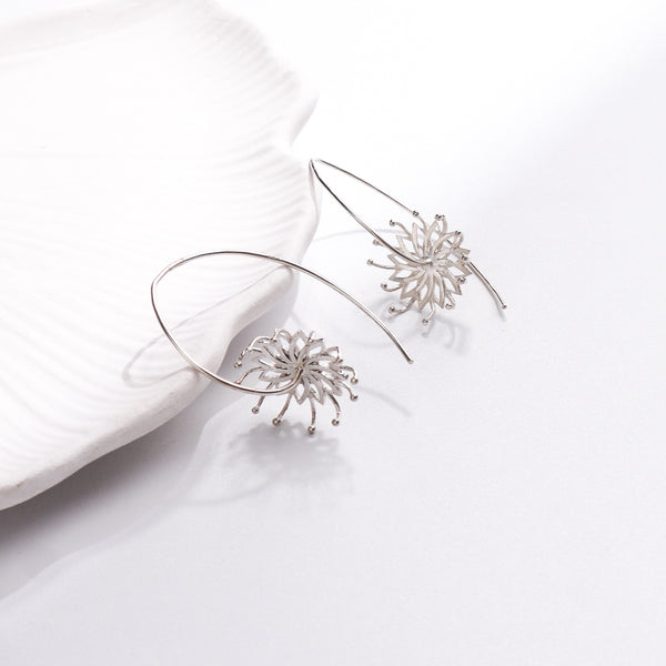 Bramhakamal Flower Earrings jewelry