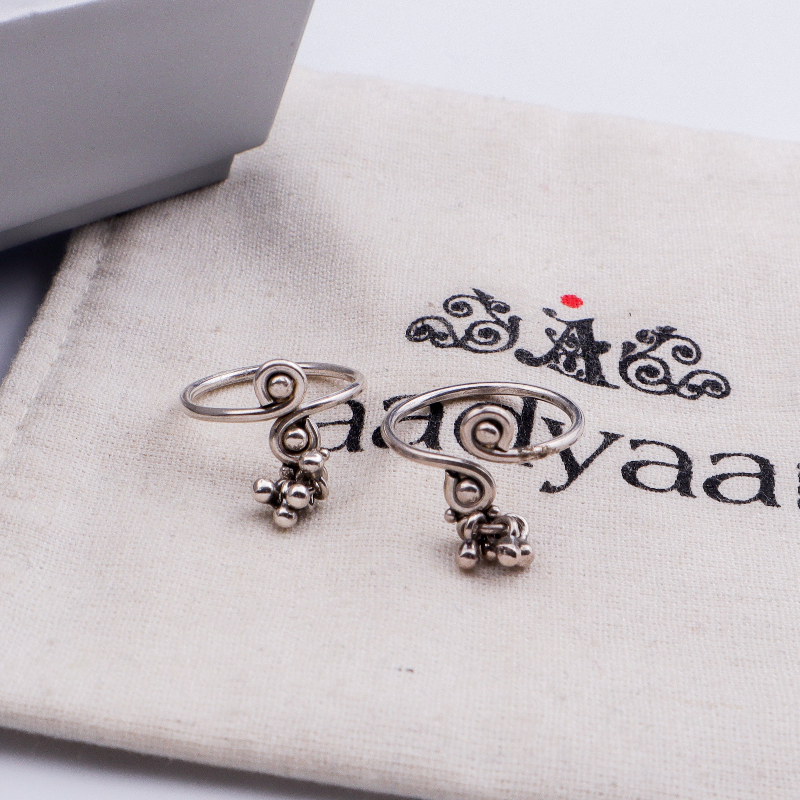 Silver Shiny Ghungroo Toe Ring