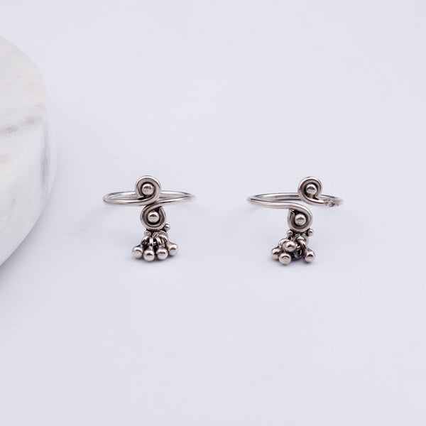 Silver Shiny Ghungroo Toe Ring