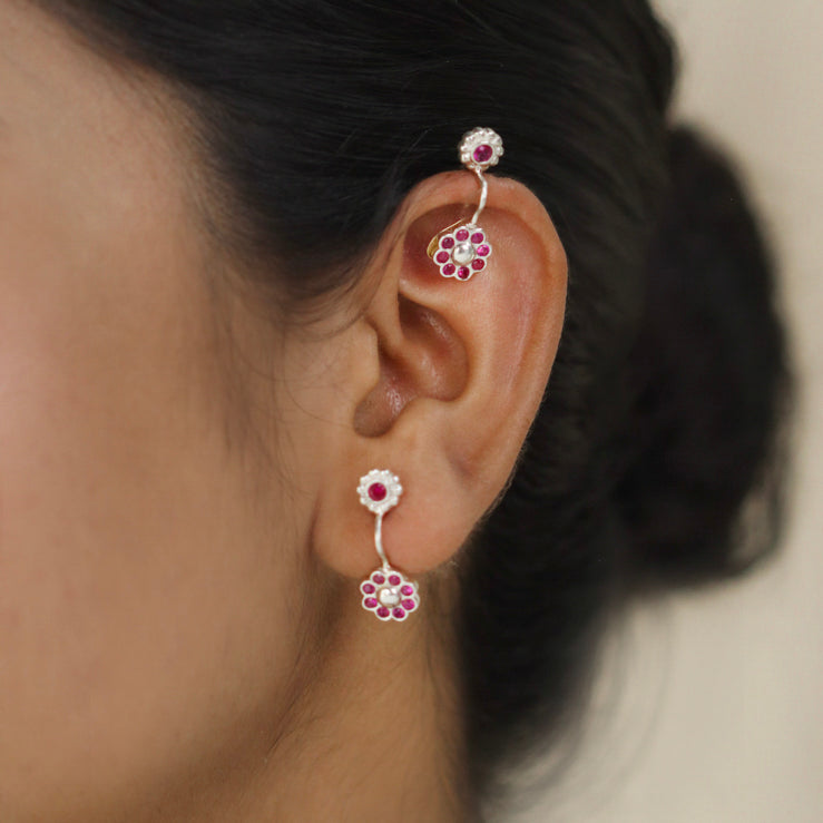 Pink Flower Bugadi (Clip on)