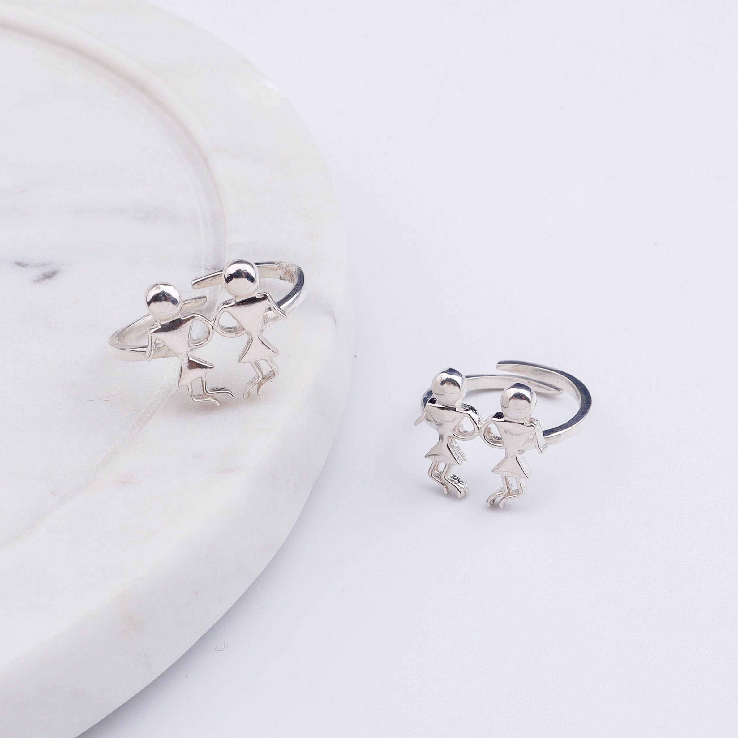 Silver Warli Art Motif Toe Ring