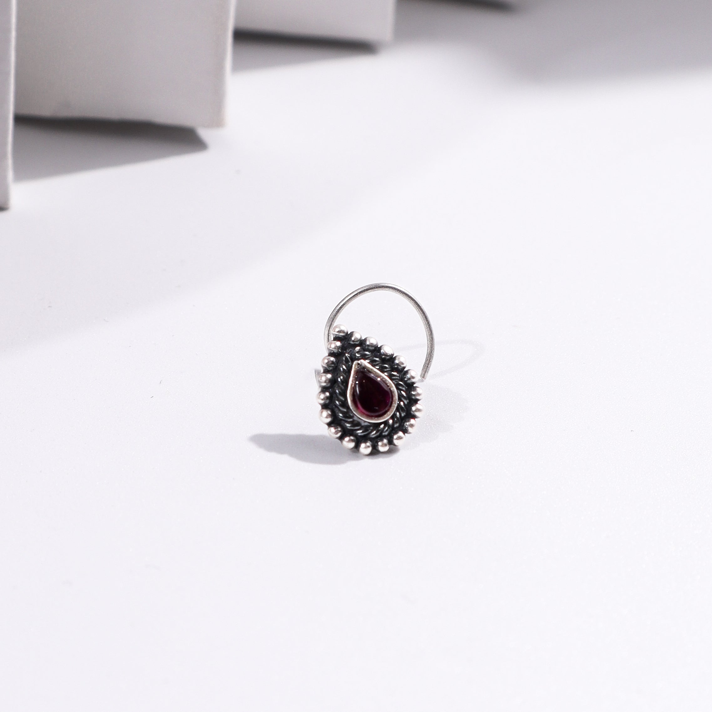 Parna Nose pin (Pierced) - Pink Stone