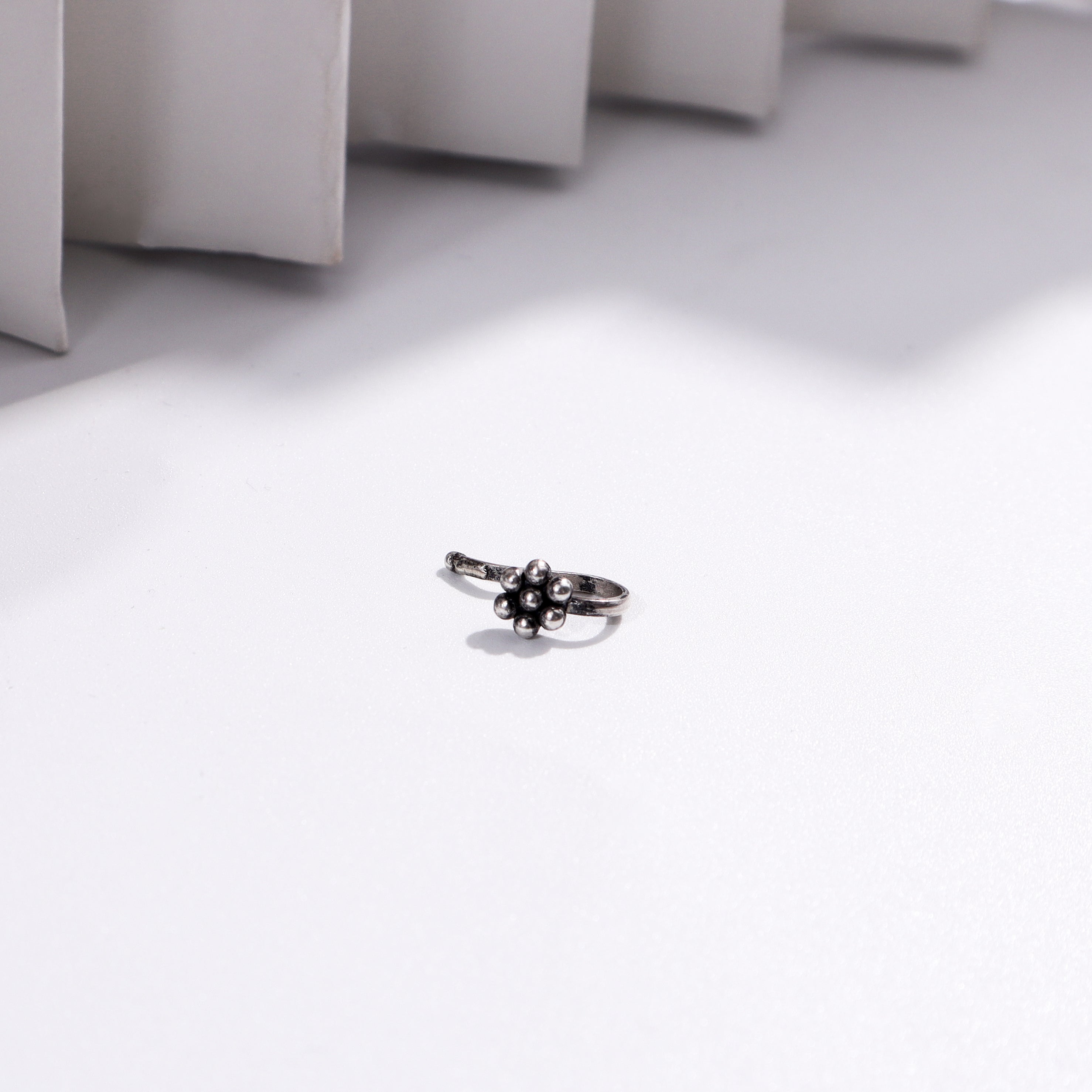 Itihaas Kudi Nose pin - Small (Clip On) | 92.5 Silver