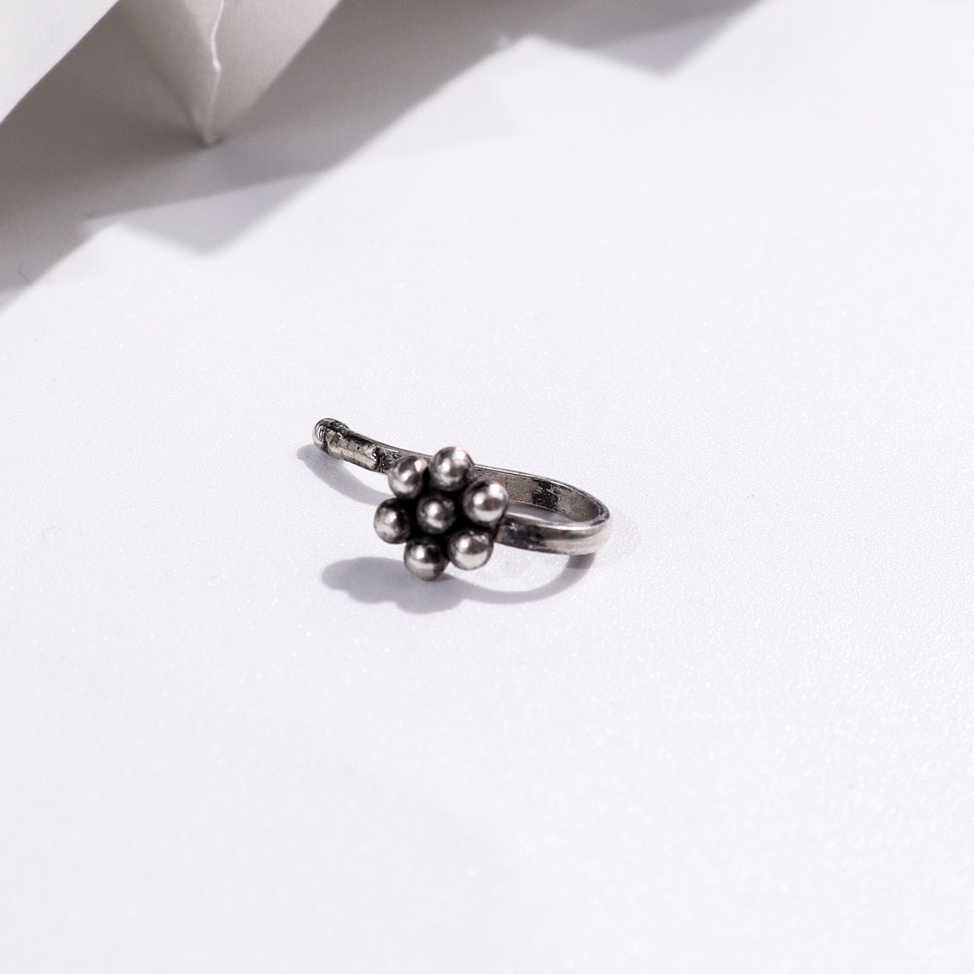 Itihaas Kudi Nose pin - Small (Clip On) | 92.5 Silver