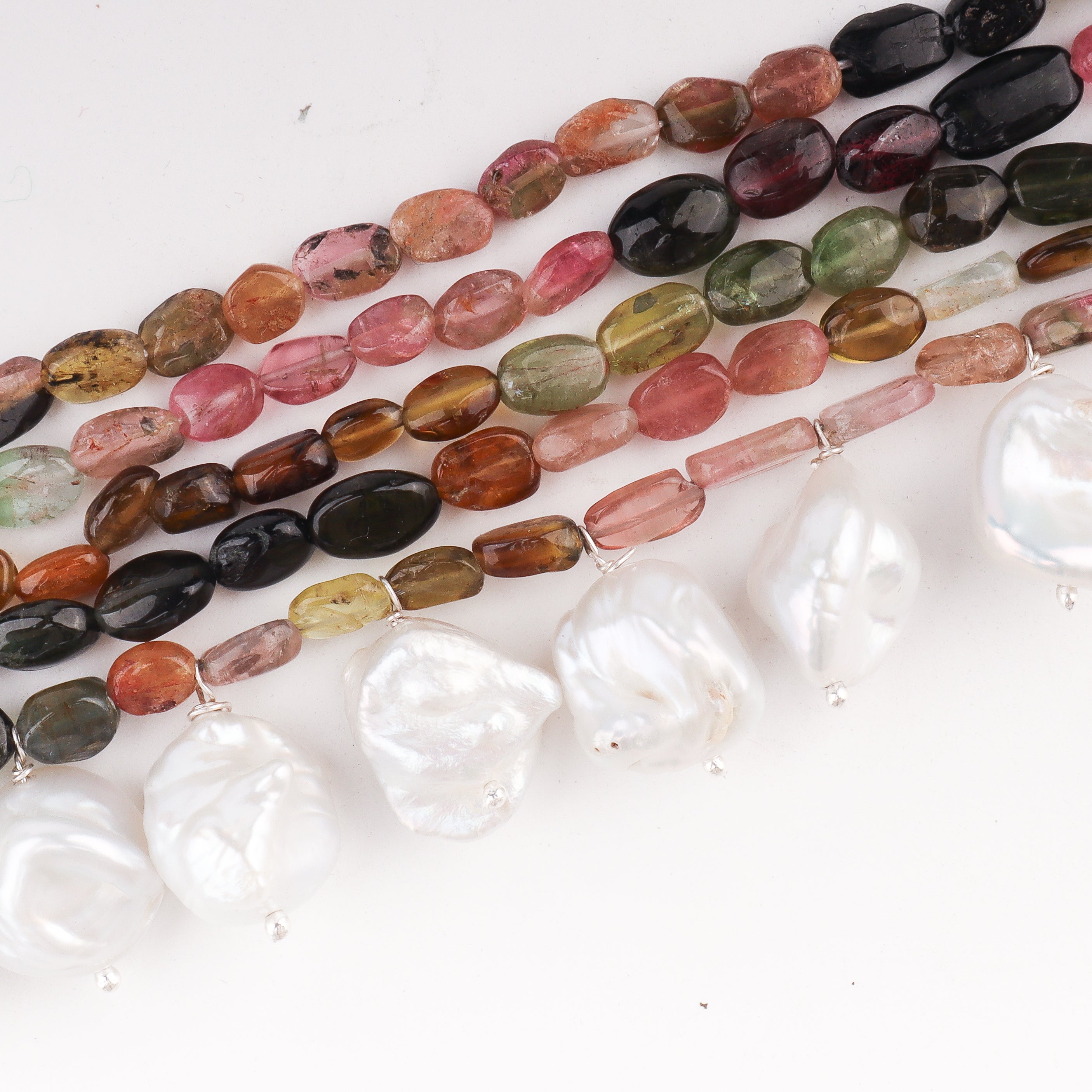 Luxe Choker - Tourmaline and Boroque Pearls