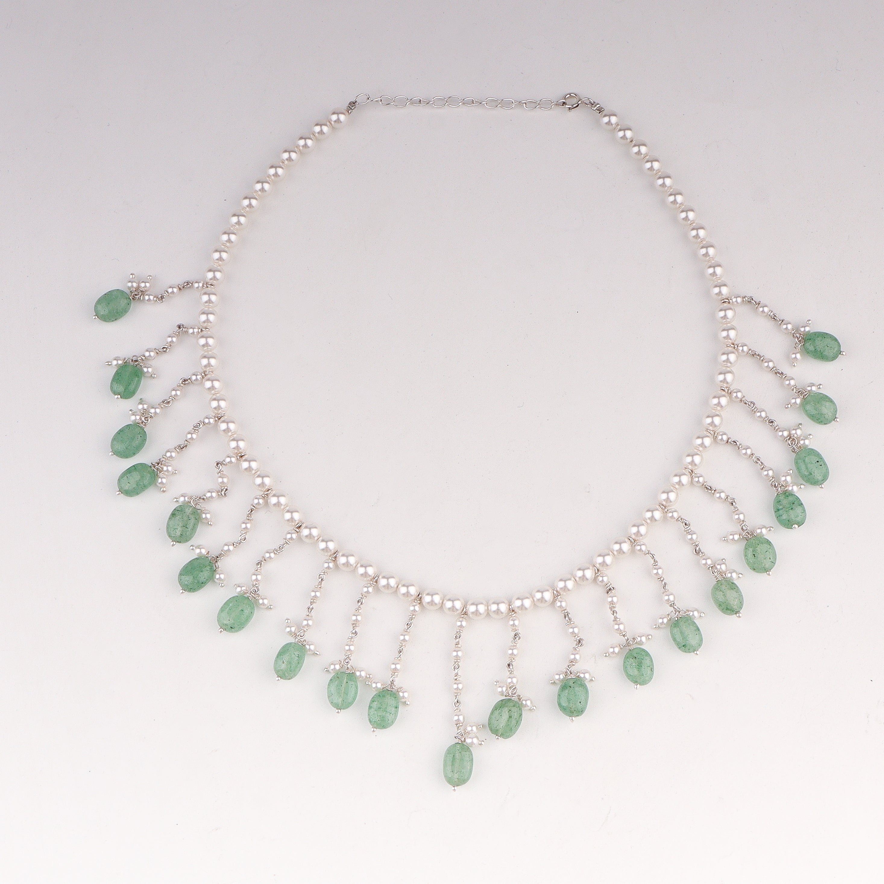 pearl Russian quartz statement necklace