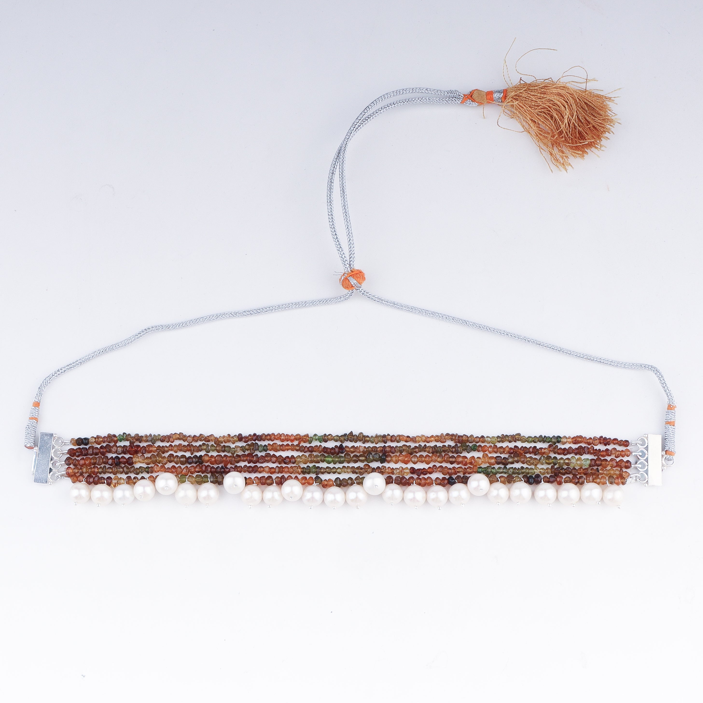 Luxe Choker - Tourmaline and Fresh Water Pearls