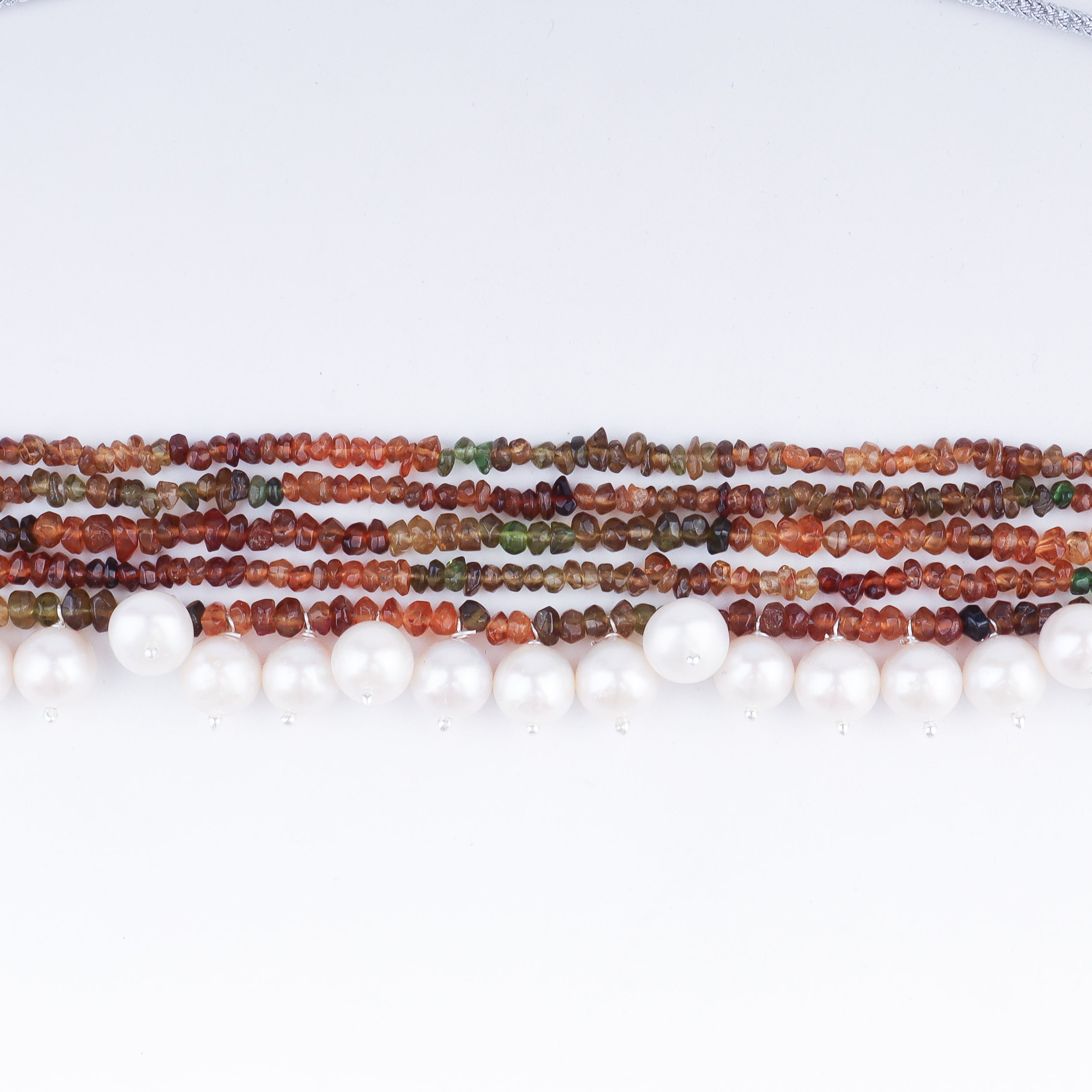 Luxe Choker - Tourmaline and Fresh Water Pearls