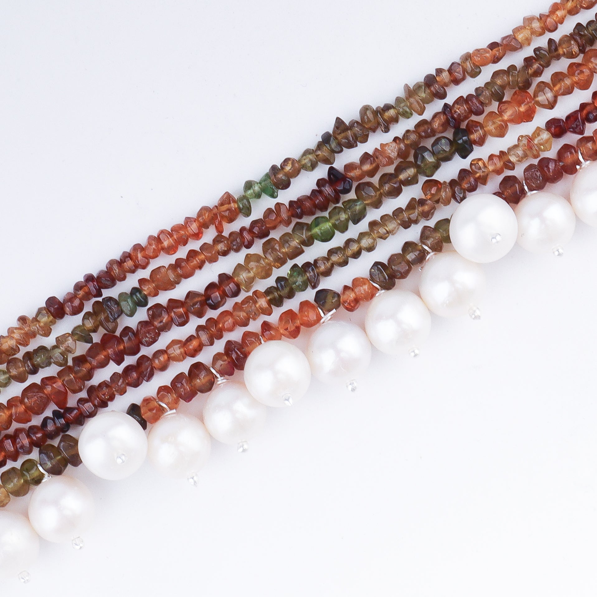 Luxe Choker - Tourmaline and Fresh Water Pearls