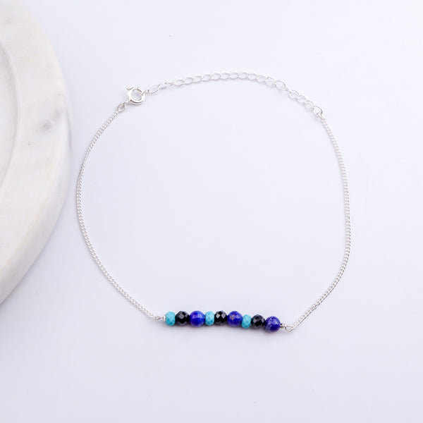 Silver Chain Evil Eye Anklet
