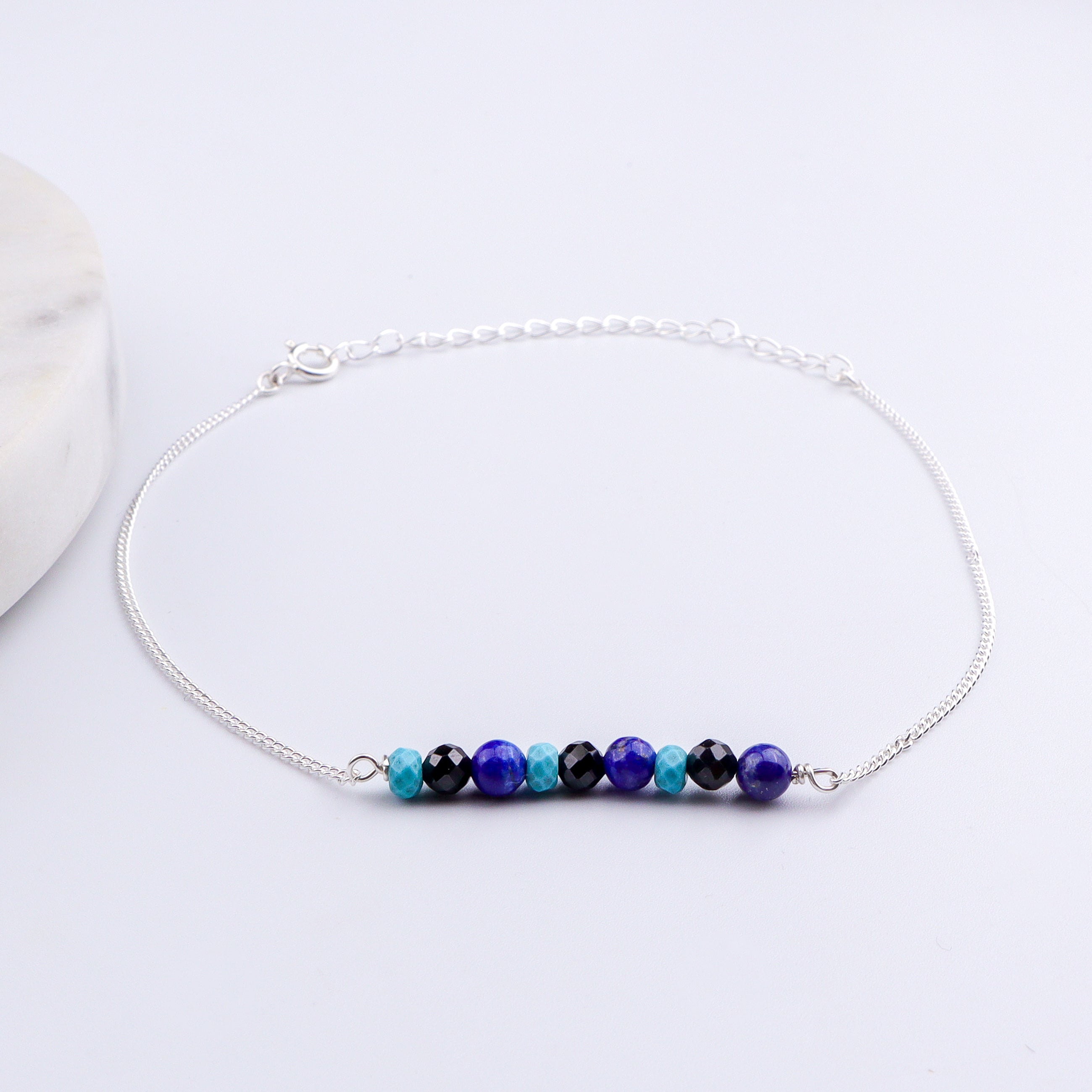 Silver Chain Evil Eye Anklet