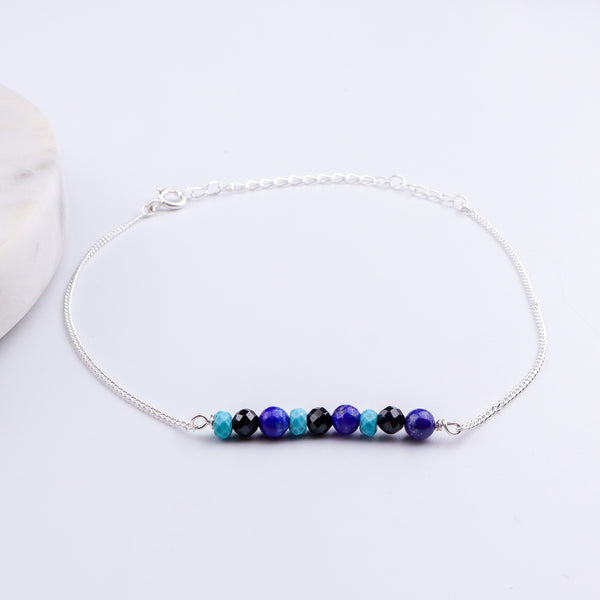 Silver Chain Evil Eye Anklet
