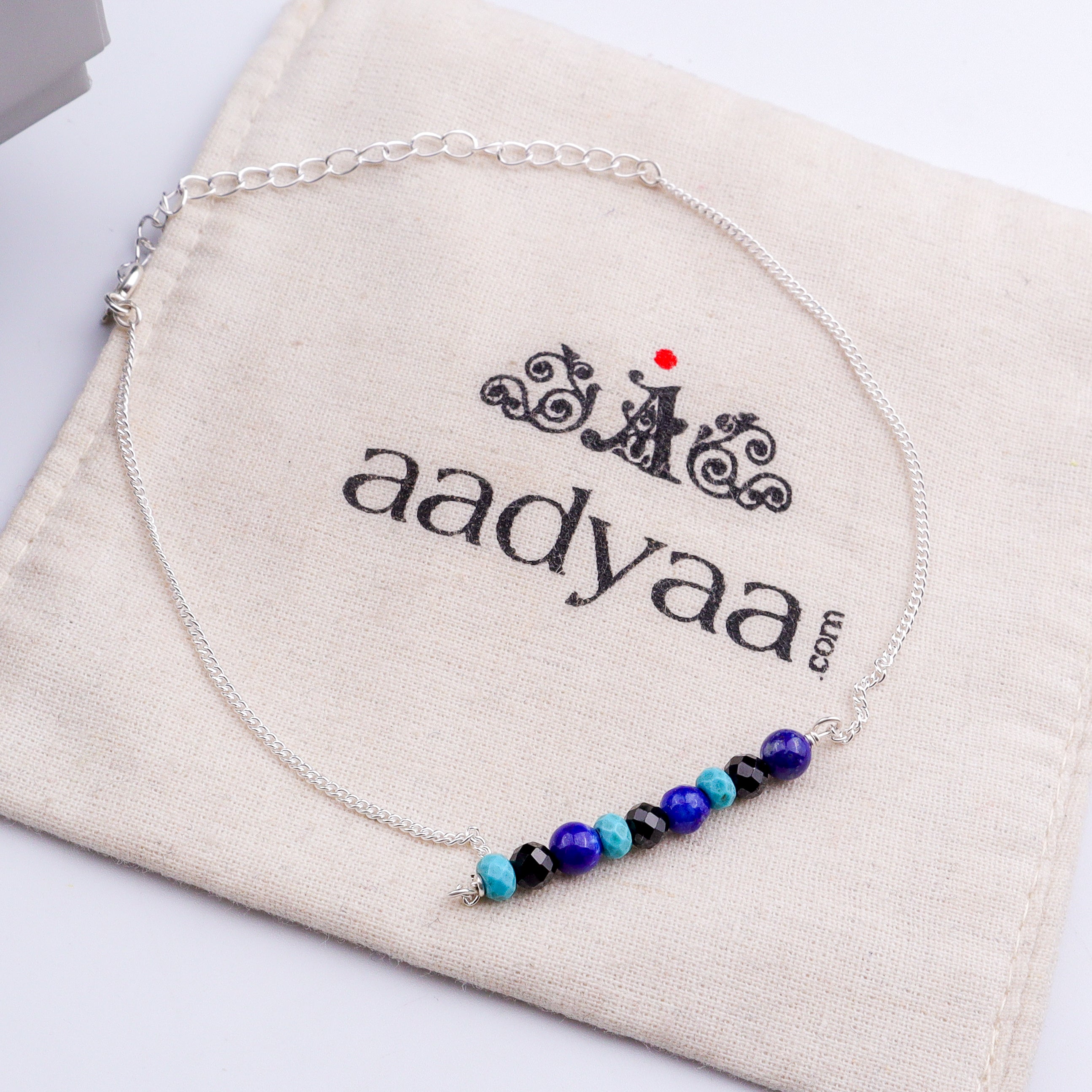 Silver Chain Evil Eye Anklet