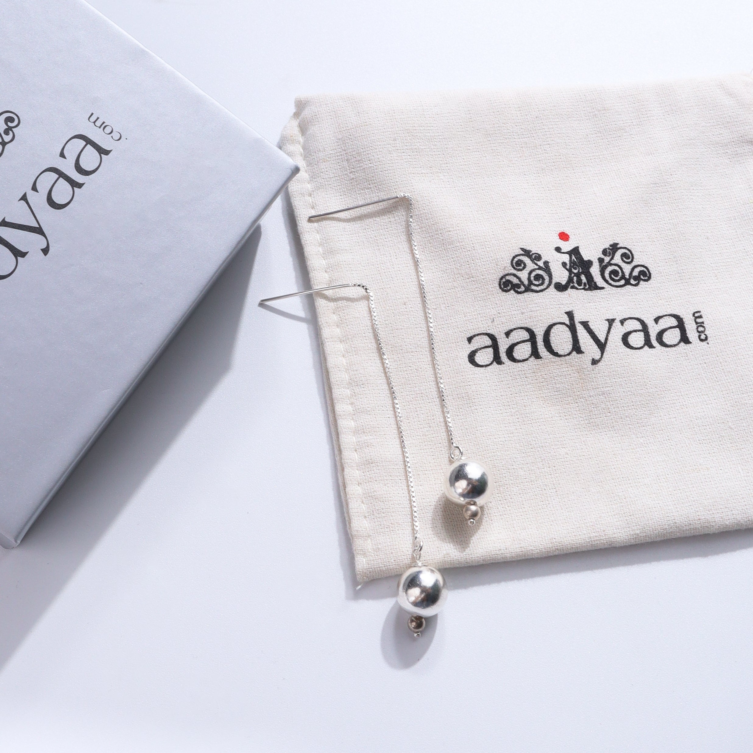 Sui Dhaaga Silver Earrings