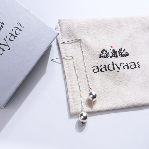 Sui Dhaaga Silver Earrings