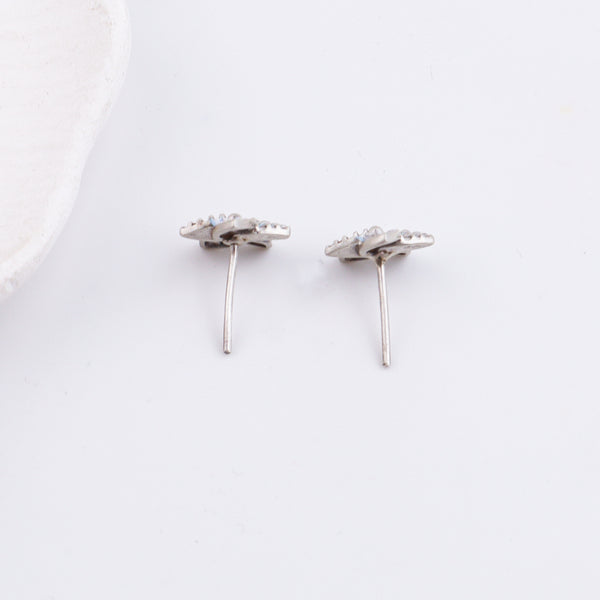 Carved Flower Stud Earrings
