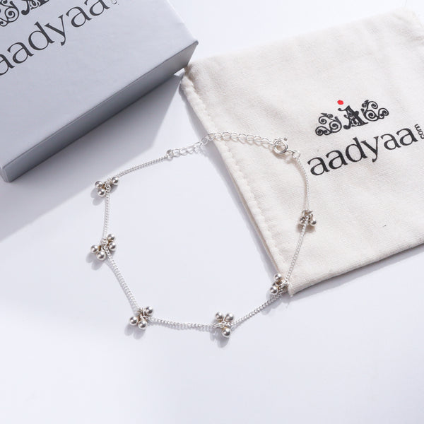 Silver Ghungroo Bunch Anklet in jewelry category